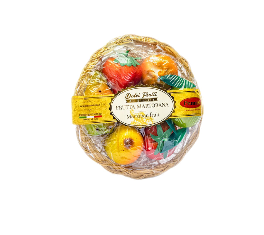 Pennisi Sicilian Marzipan Basket - Torrone Candy
