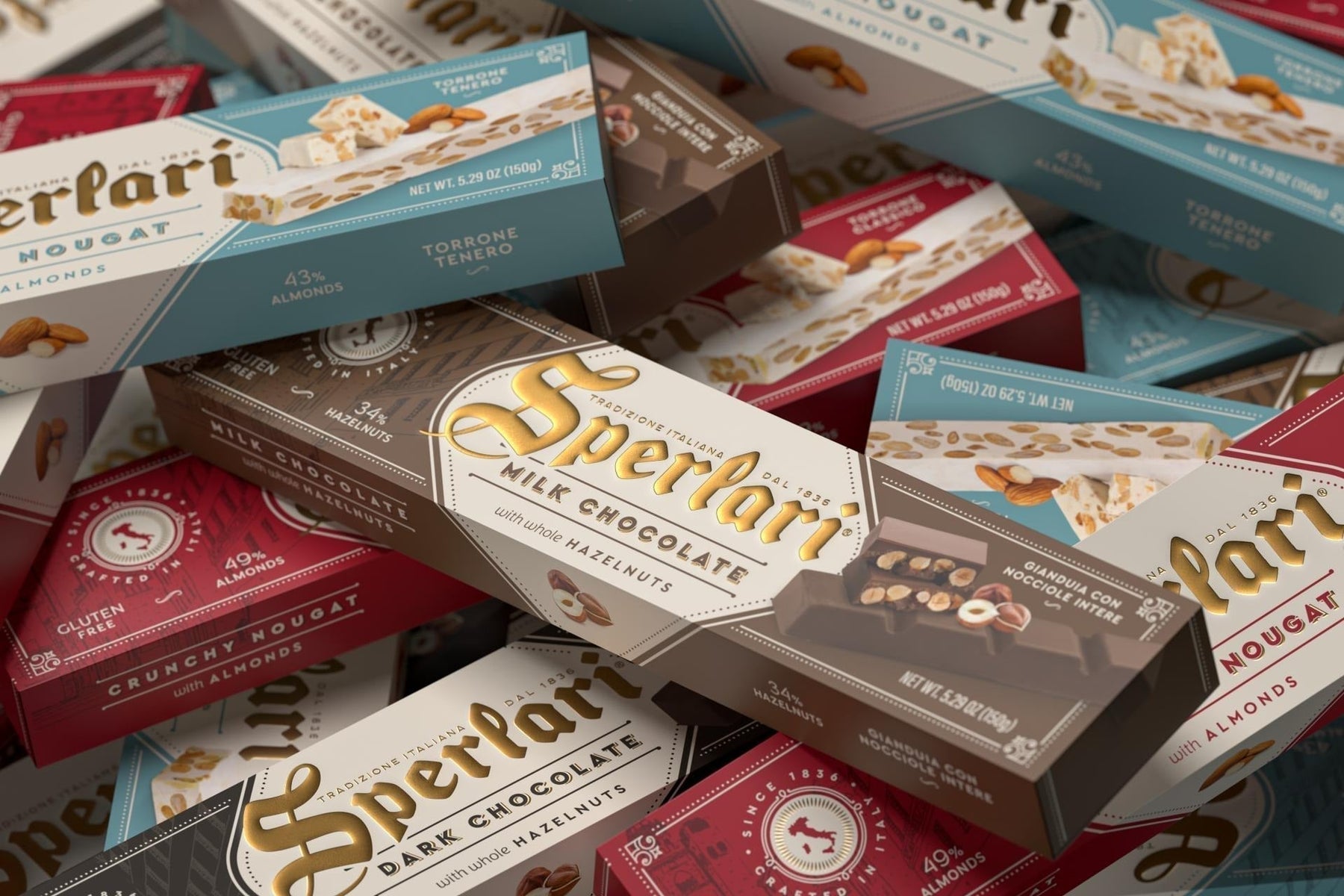 Sperlari torrone, chocolates, and caramelle from Cremona, Italy, available at Torrone Candy