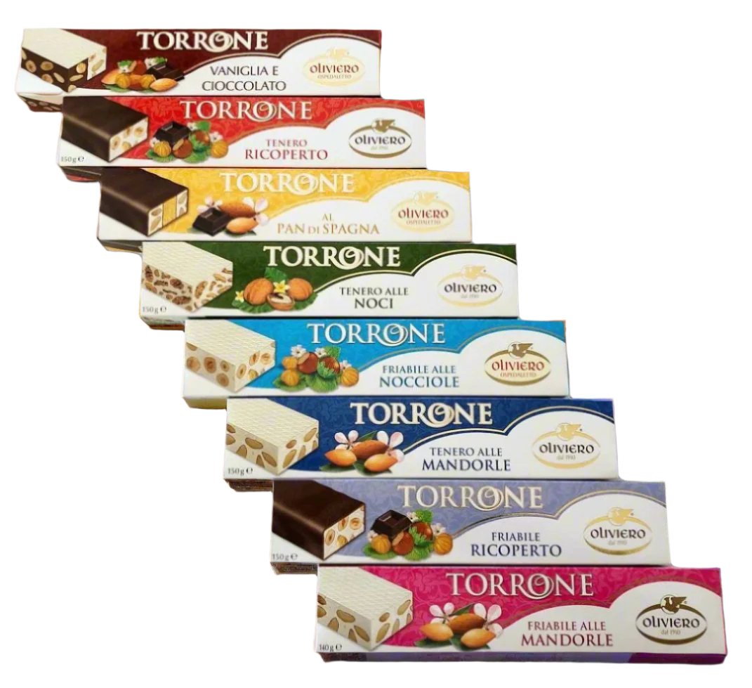 5 for $35! Oliviero Torrone Bars - Italian Nougat - Torrone Candy