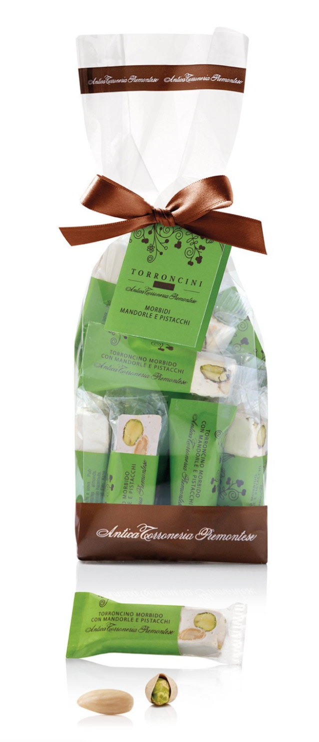 Antica Torroneria Piemontese Soft Torroncini with Almonds & Pistachios - Torrone Candy