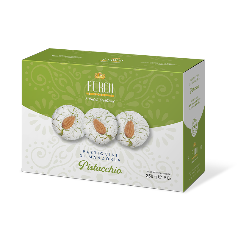 Furco Sicilian Pasticcini Almond Cookies - Pistachio
