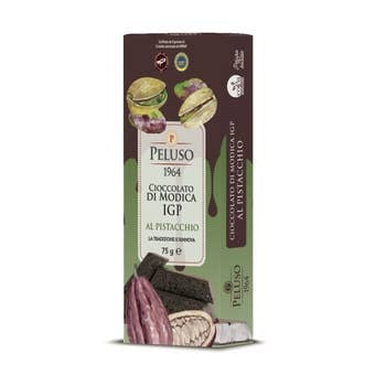 Peluso Modica IGP Chocolate Pistachio Bar - Torrone Candy