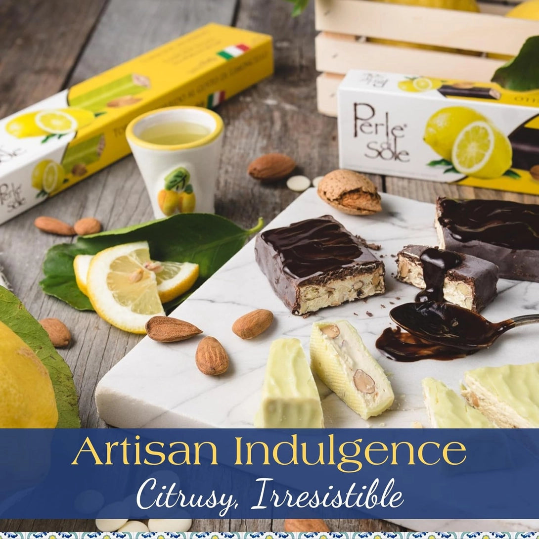 Perle di Sole Soft Torrone Bar - Dark Chocolate Lemon
