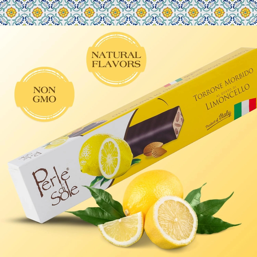 Perle di Sole Soft Torrone Bar - Dark Chocolate Lemon