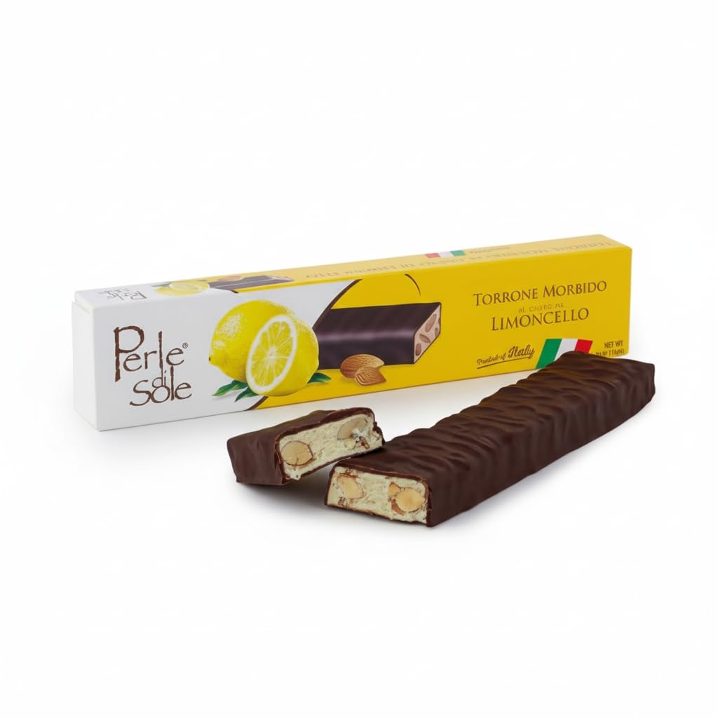 Perle di Sole Soft Torrone Bar - Dark Chocolate Lemon