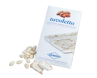 A package of Scaldaferro tavoletta almond torrone 