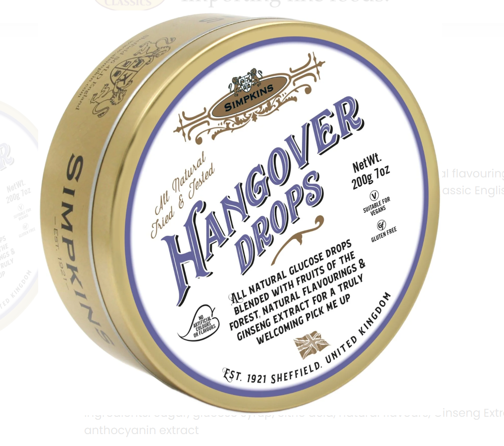 Simpkins Union Hangover Drops - Great Britain