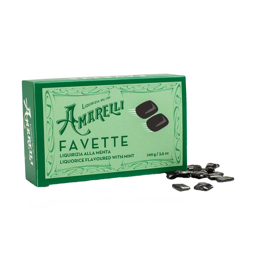 Amarelli Mint Favette Licorice - Torrone Candy