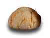 Single cookie on a white background