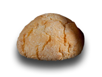 Single cookie on a white background