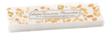 Antica Torroneria Piemontese Hard Torrone Bar - Almond/Pistachio - Torrone Candy