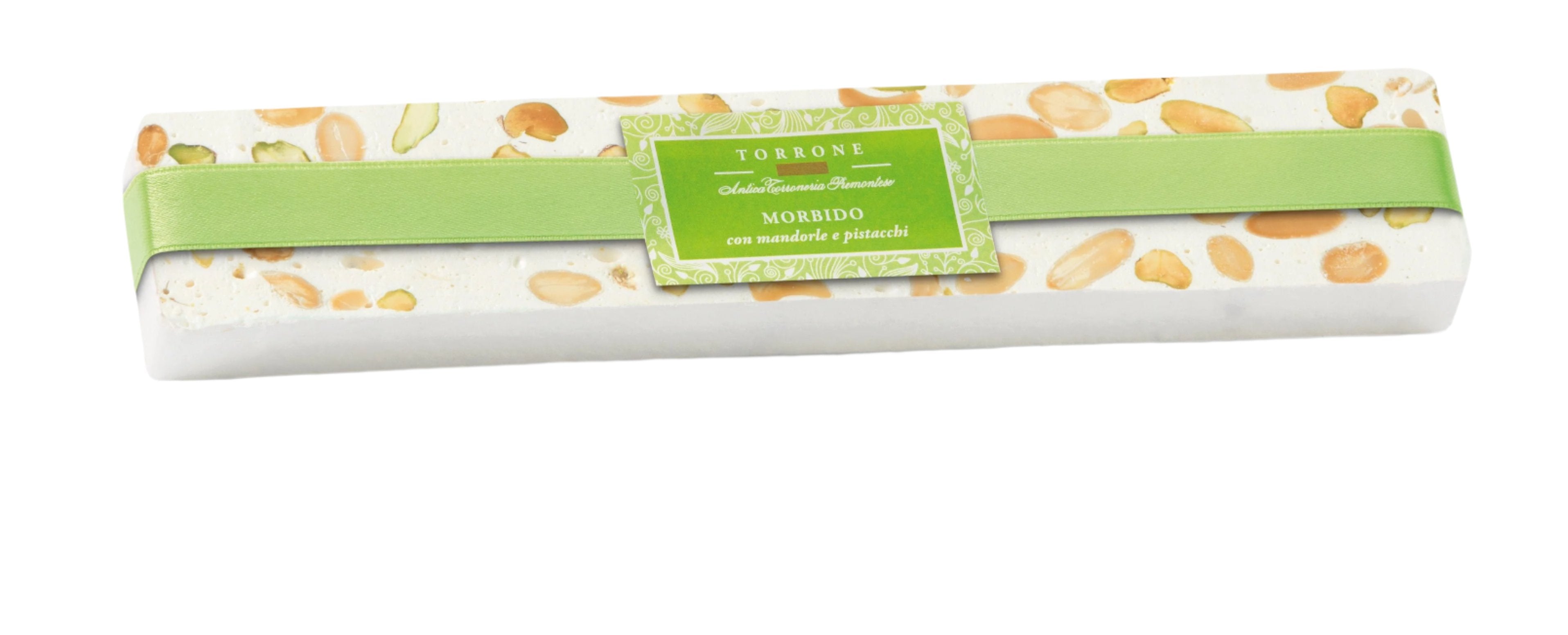 Antica Torroneria Piemontese Soft Torrone Bar - Pistachio / Almond - Torrone Candy