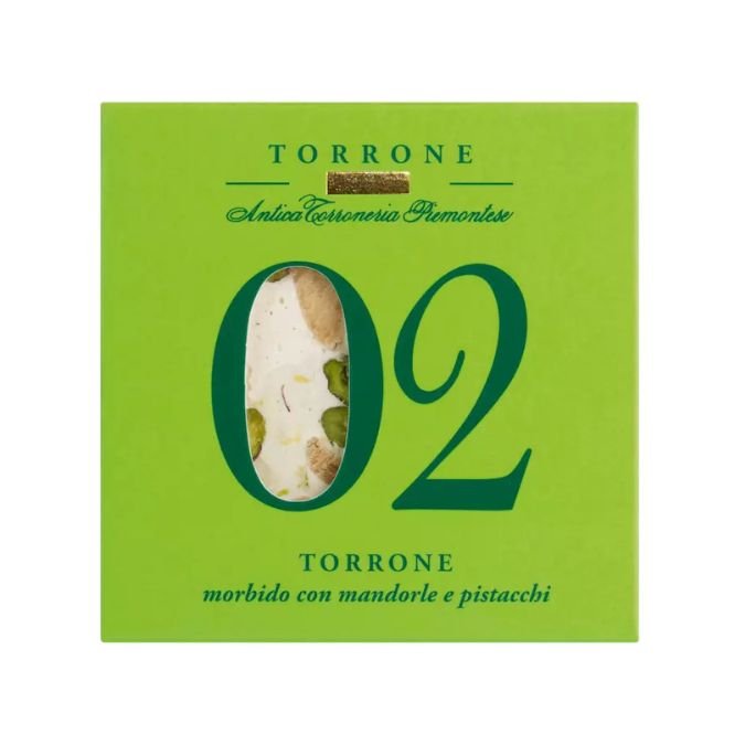 Antica Torroneria Piemontese Soft Torrone - Pistachio/Almond #2 - Torrone Candy