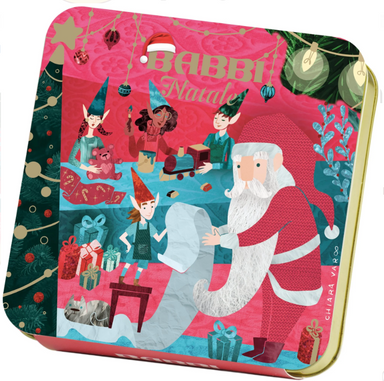 Babbi Waferini Christmas Gift Tin - Hazelnut Wafers - Torrone Candy