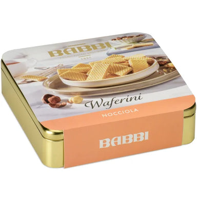 Babbi Waferini Gift Tin - Hazelnut Wafers - Torrone Candy