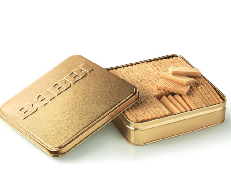 Babbi Waferini Gift Tin - Pistachio Wafers - Torrone Candy