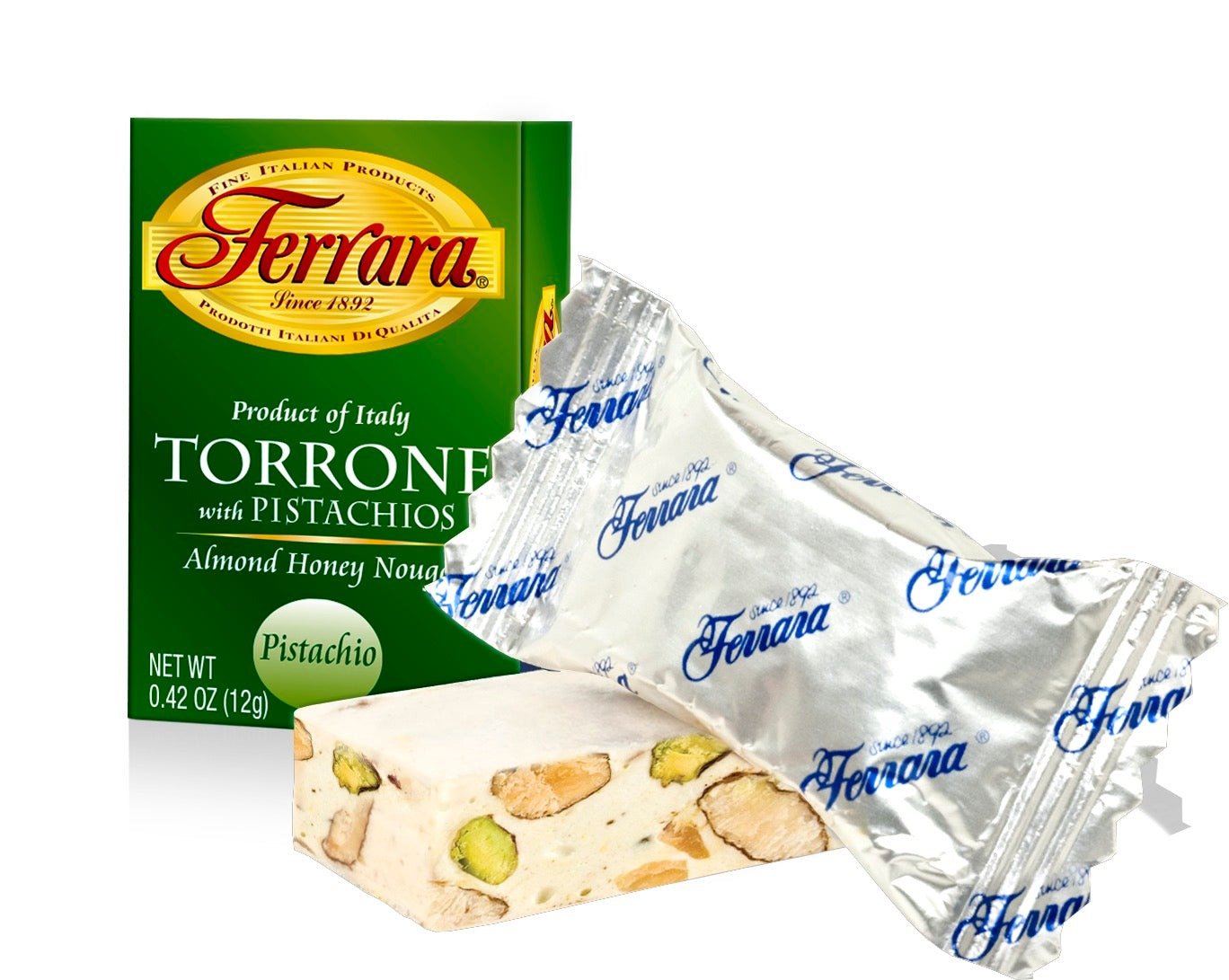 Ferrara Soft Pistachio Torrone Nougat - Torrone Candy