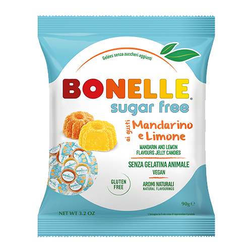 Fida Bonelle Sugar Free Mandarin & Lemon Jelly Candies - BBD 9/19/26 - Torrone Candy