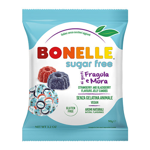 Fida Bonelle Sugar Free Strawberry & Blackberry Jelly Candies - BBD 9/19/26 - Torrone Candy