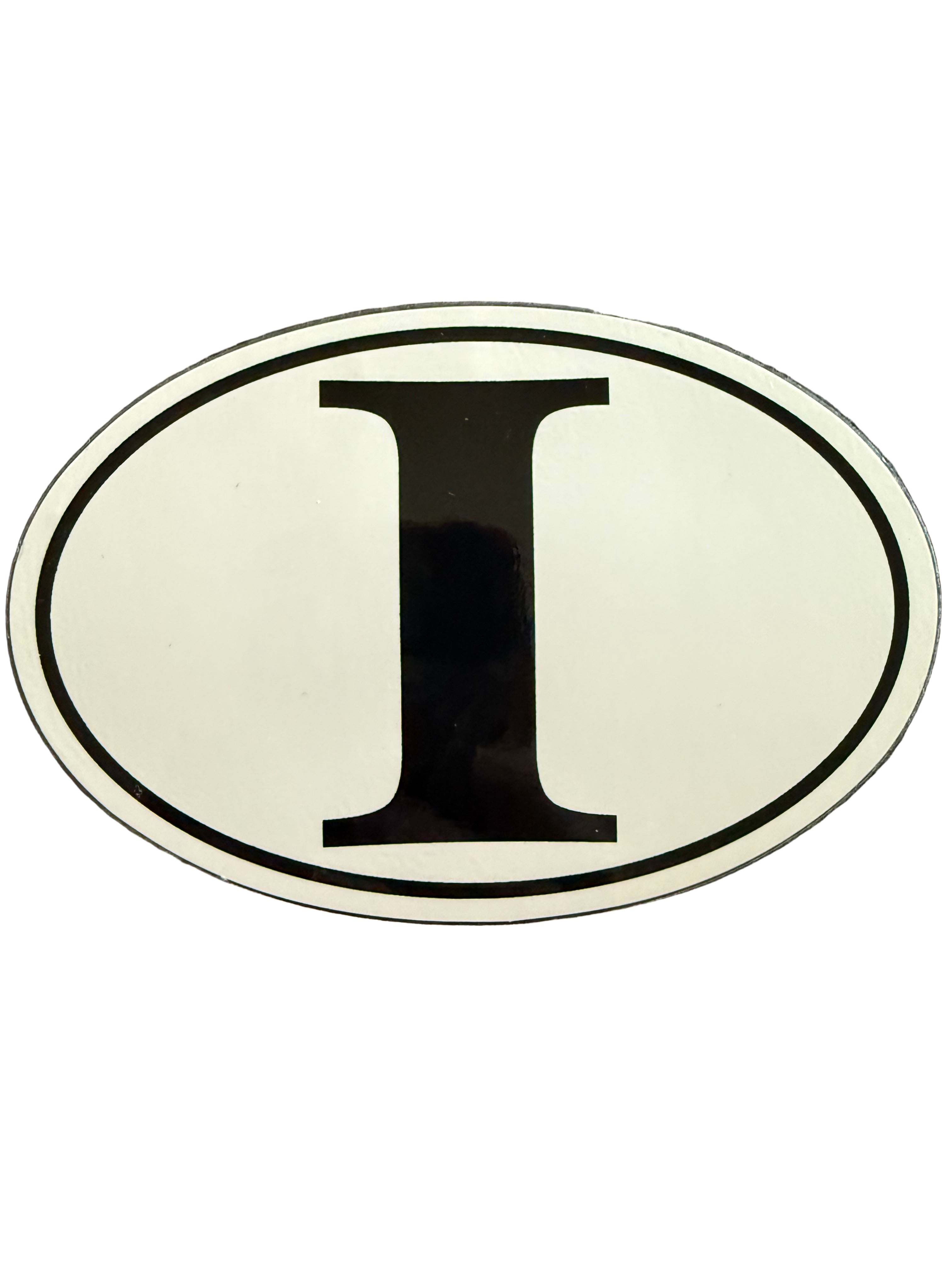 Italy Plain White "I" Sticker - Torrone Candy