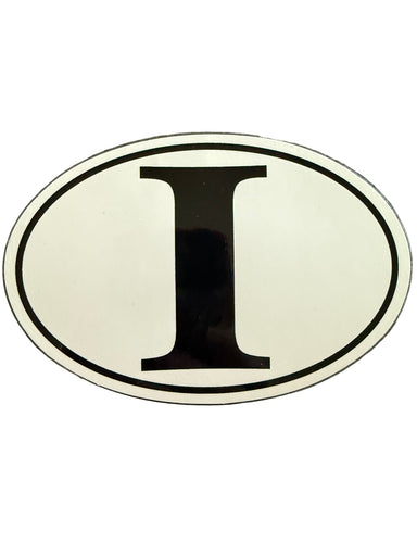 Italy Plain White "I" Sticker - Torrone Candy