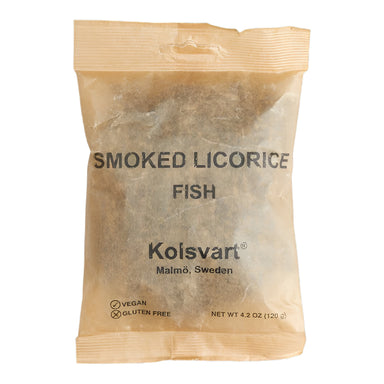 Kolsvart Cold Smoked Salty Licorice Fish - Sweden - Torrone Candy