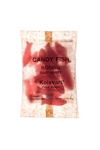 Kolsvart Raspberry Candy Fish - Sweden - Torrone Candy