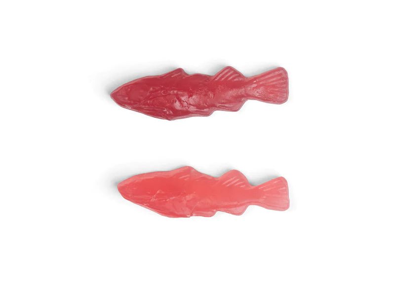 Kolsvart Torksen Raspberry & Black Currant Candy Fish - Sweden - Torrone Candy