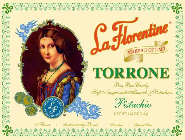 La Florentine Soft Pistachio -Little Boxes of Nougat - Torrone Candy