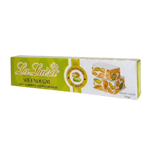 La Luisa Soft Almond & Pistachio Torrone - Torrone Candy