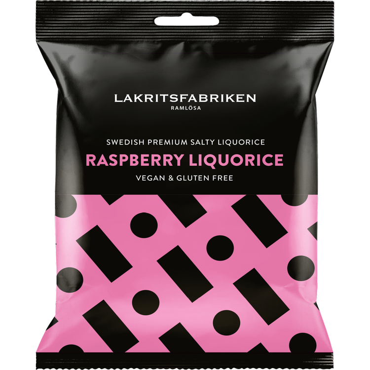 Lakritsfabriken Salty Raspberry Liquorice - Sweden - Torrone Candy