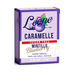 A box of Leane Caramelle sugar-free blueberry mirtillo vegan candies, featuring a purple and white packaging design with a red accent band.