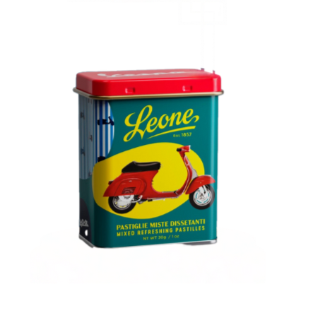 Leone Pastiglie Vespa Tin - Limited Addition - Torrone Candy