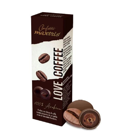 Maxtris "Love Coffee" Chocolate Covered Coffee Beans - Torrone Candy