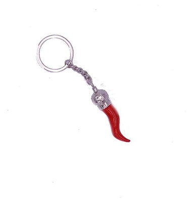 Medium Silver Crown Italian Horn Keychain - Torrone Candy