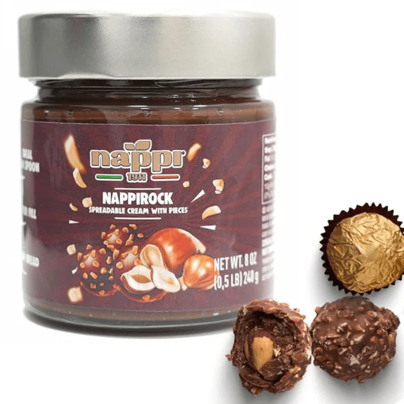 Nappirock Crunchy Chocolate Hazelnut Spread - Torrone Candy