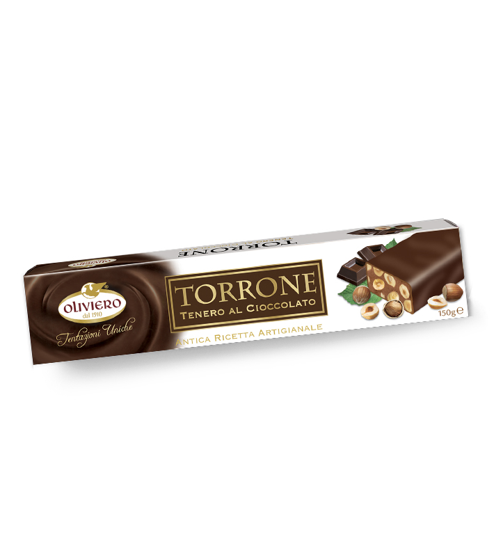 Oliviero - Soft Chocolate Torrone Nougat Bar - Torrone Candy
