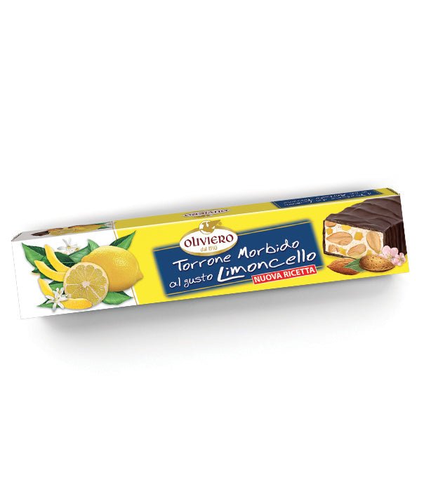 Oliviero Soft Torrone Bar - Dark Chocolate Limoncello - Torrone Candy