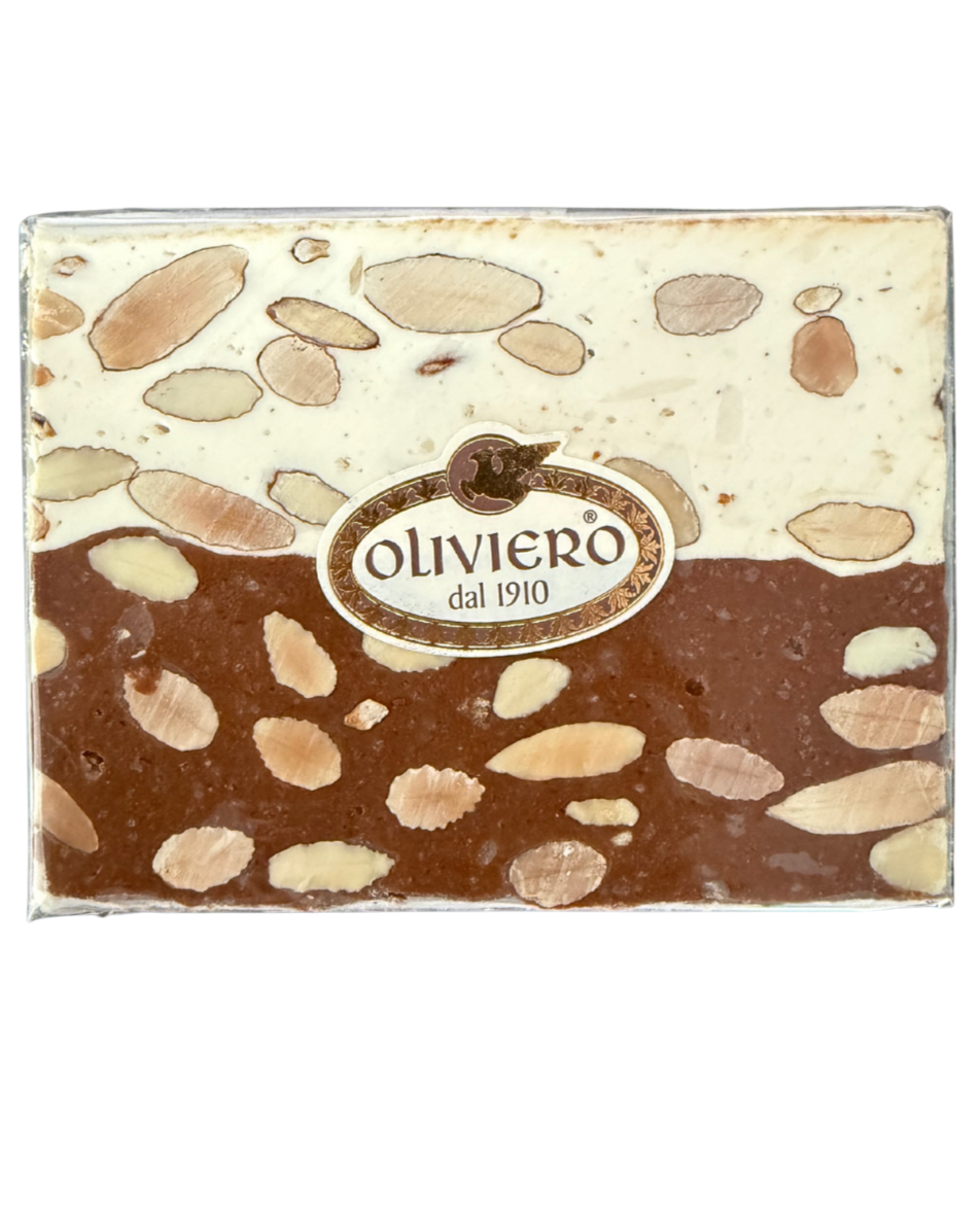 Oliviero Soft Torrone Cube - Chocolate/Vanilla Almond - Torrone Candy
