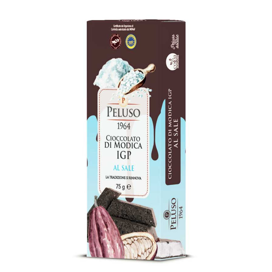 Peluso Modica IGP Chocolate Sea Sale Bar - Torrone Candy