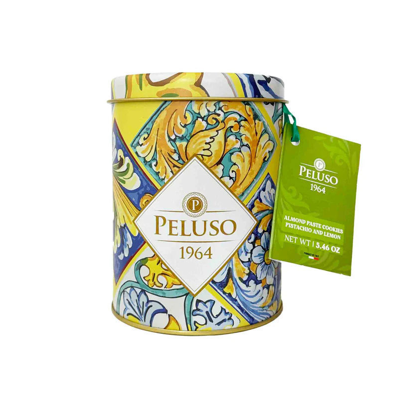 Peluso Sicilian Almond Paste Biscotti Gift Tin - Torrone Candy