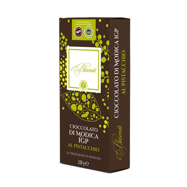 Peluso Modica IGP Chocolate Pistachio Bar - Torrone Candy