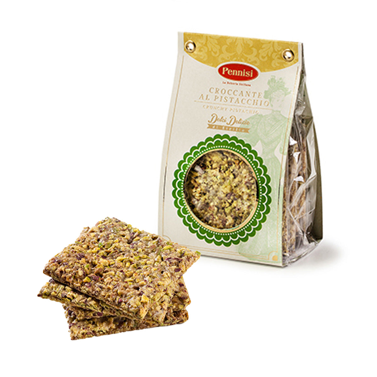 Pennisi Sicilian Pistachio Croccante - Torrone Candy