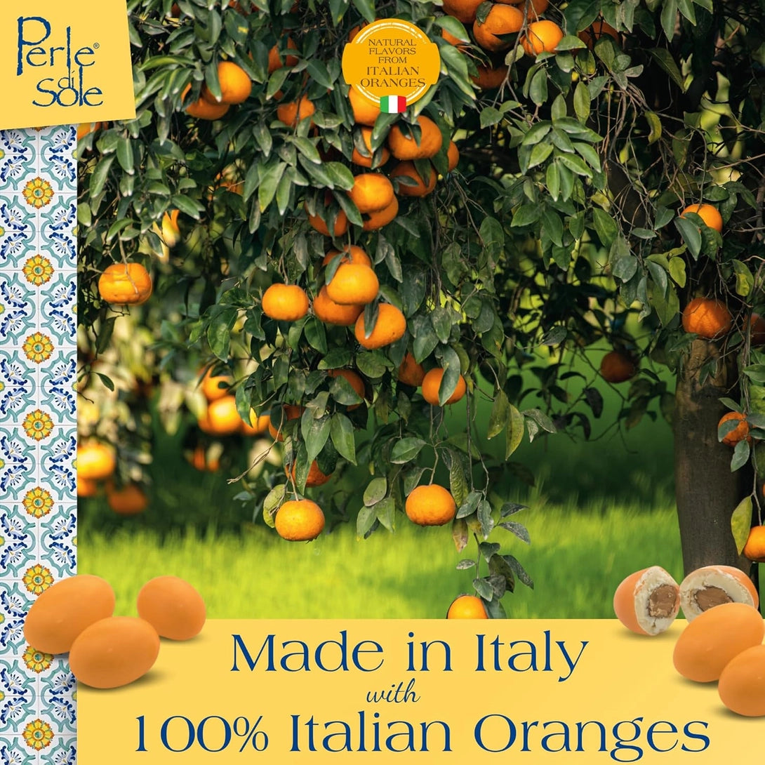 Perle di Sole Chocolate Covered Almonds - Orange