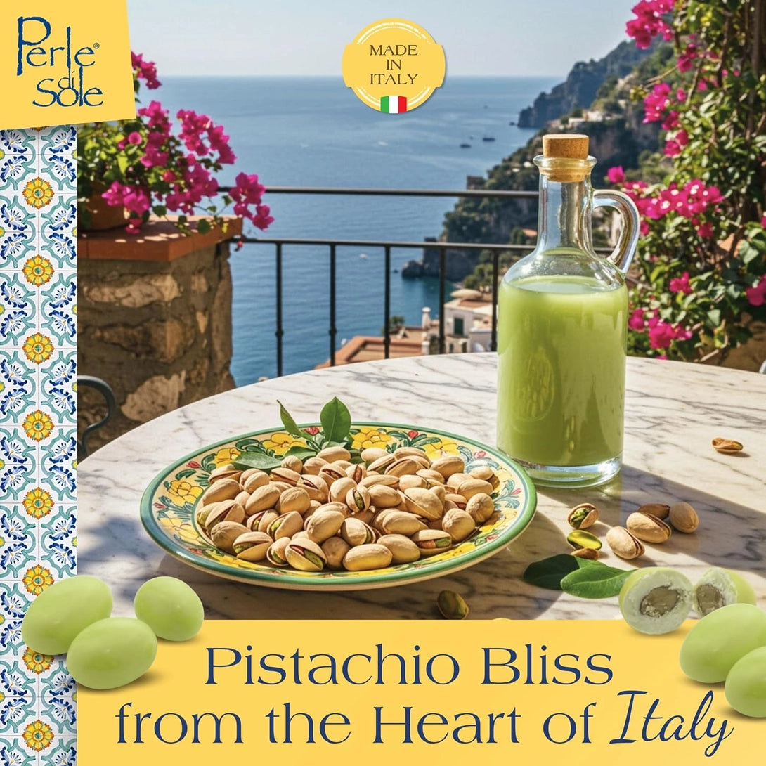 Perle di Sole Chocolate Covered Almonds - Pistachio