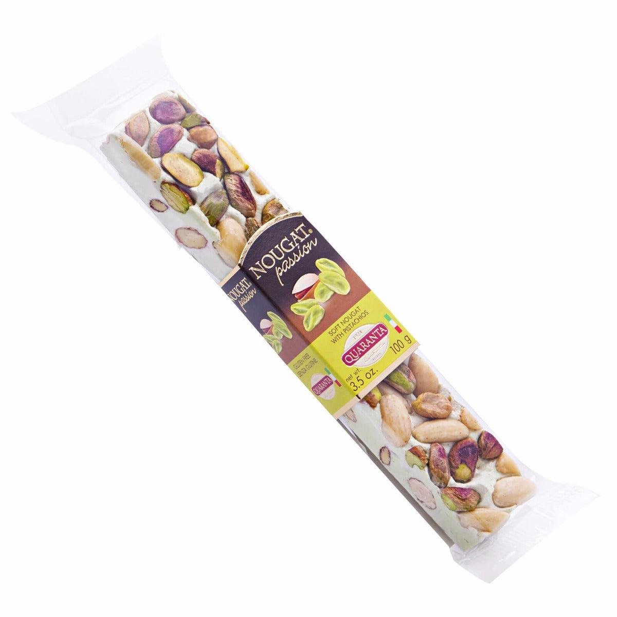 Quaranta Soft Torrone Bar - Pistachio - Torrone Candy