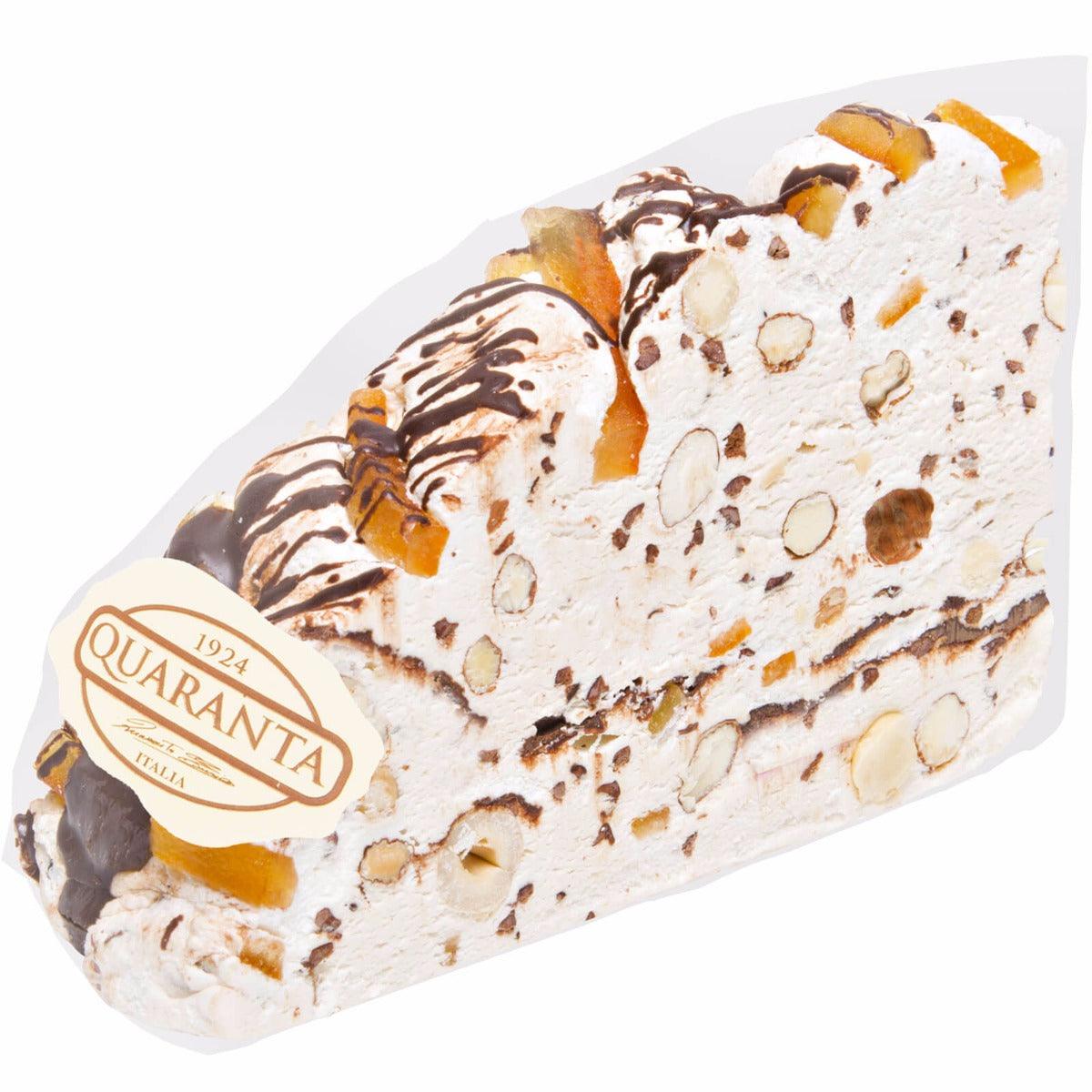 Quaranta Soft Torrone Cake Slice - Dark Chocolate Orange - Torrone Candy