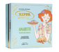 Rippa Amaretti cookie packaging with illustration of a woman holding cookies