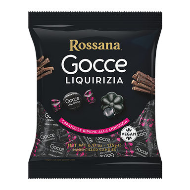 Rossana Gocce Licorice Filled Candies - Torrone Candy