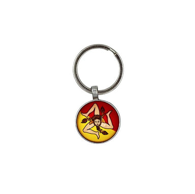 Round Sicilia Trinacria Keychain - Torrone Candy